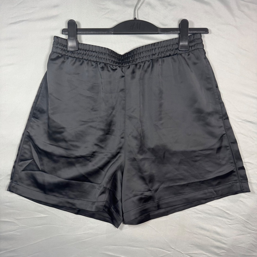 SKIMS Mens L Lounge Shorts Black Elastic Waist Relaxed Fit Stretchy
